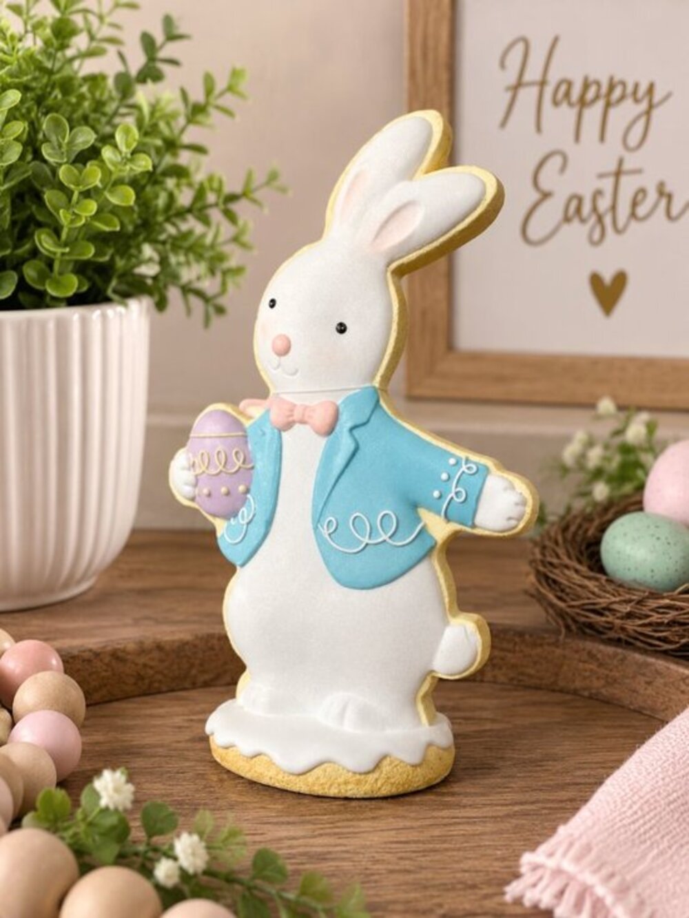Cupcakes & Cashmere Easter Bunny Sugar Cookie Decor Pastel NWT